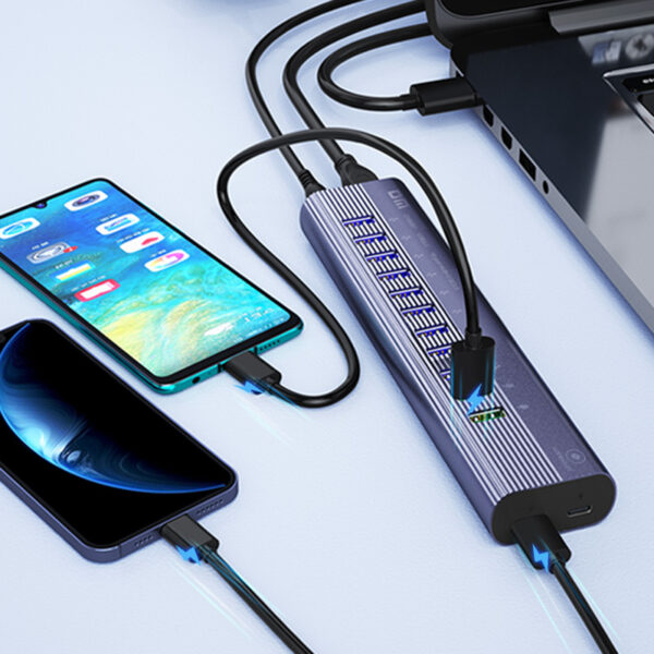 LUXWALLET SpeedLink Nexus - 13 Poorten - USB 3.0 - Hub - Oplaadpoort - Type C - Zilver - Afbeelding 5