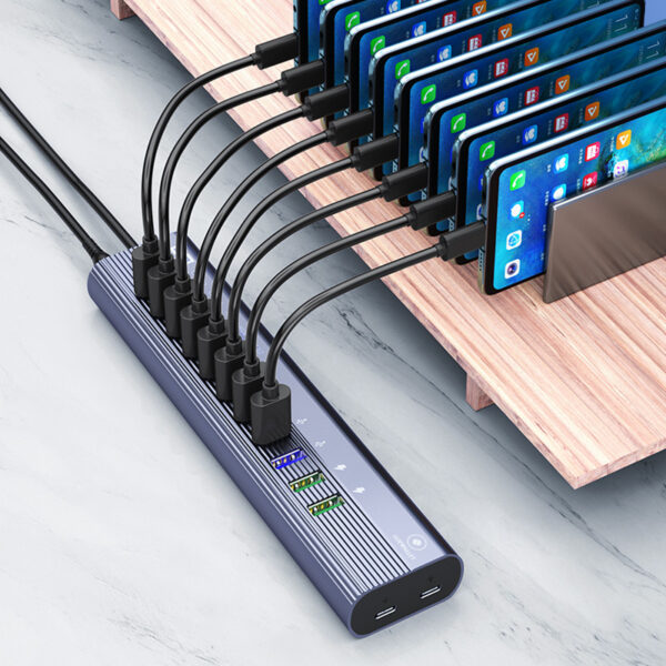 LUXWALLET SpeedLink Nexus - 13 Poorten - USB 3.0 - Hub - Oplaadpoort - Type C - Zilver - Afbeelding 2