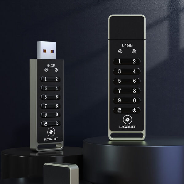 LUXWALLET SecureGuard – USB 3.0 Flashdrive Met Wachtwoord – 64GB USB Stick - Beveiligd – Geschikt voor o.a. Crypto / Bitcoin ww - Afbeelding 3
