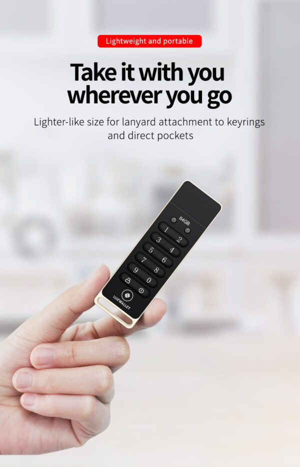 LUXWALLET SecureGuard – USB 3.0 Flashdrive Met Wachtwoord – 64GB USB Stick - Beveiligd – Geschikt voor o.a. Crypto / Bitcoin ww - Afbeelding 14