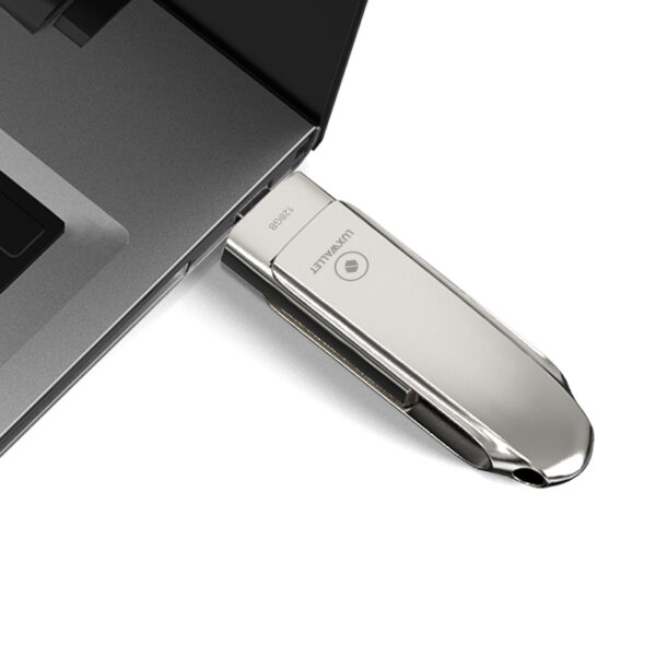 LUXWALLET FlashGuard – USB 3.2 Naar USB-C 3.1 Flashdrive - Ingebouwde Beveiliging – Metalen Behuizing – USB Stick – OTG – 128GB –Zilver - Afbeelding 6