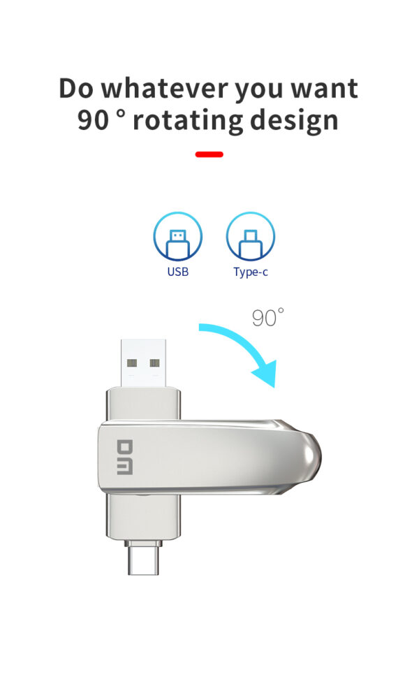 LUXWALLET FlashGuard – USB 3.2 Naar USB-C 3.1 Flashdrive - Ingebouwde Beveiliging – Metalen Behuizing – USB Stick – OTG – 128GB –Zilver - Afbeelding 11