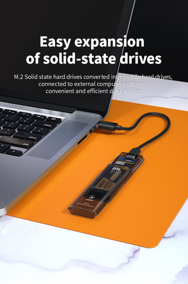 LUXWALLET TurboDriveBox - Solid State Harde Schijf Behuizing - Type-C 3.2 - M.2 SSD NVMe - 10Gbps - Ondersteunende harde schijf 2230/2242/2260/2280 - Afbeelding 9