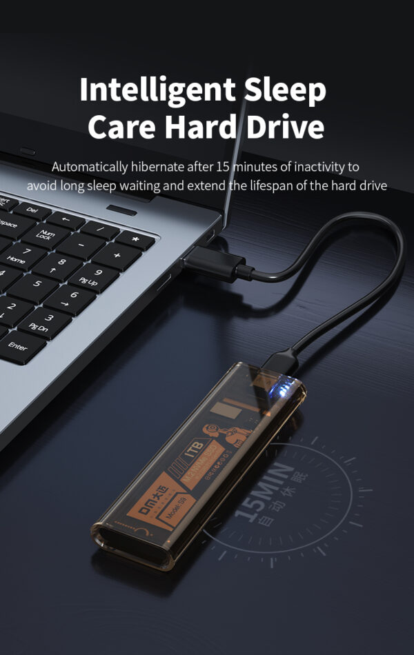 LUXWALLET TurboDriveBox - Solid State Harde Schijf Behuizing - Type-C 3.2 - M.2 SSD NVMe - 10Gbps - Ondersteunende harde schijf 2230/2242/2260/2280 - Afbeelding 14