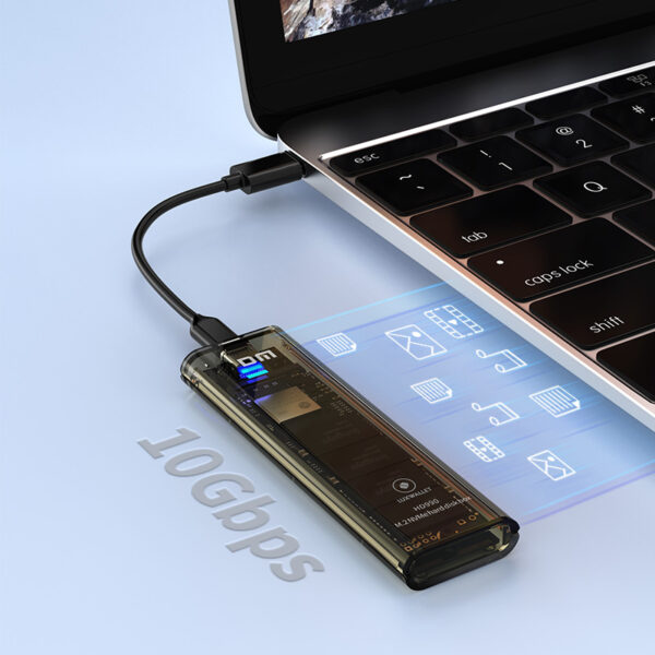 LUXWALLET TurboDriveBox - Solid State Harde Schijf Behuizing - Type-C 3.2 - M.2 SSD NVMe - 10Gbps - Ondersteunende harde schijf 2230/2242/2260/2280 - Afbeelding 4
