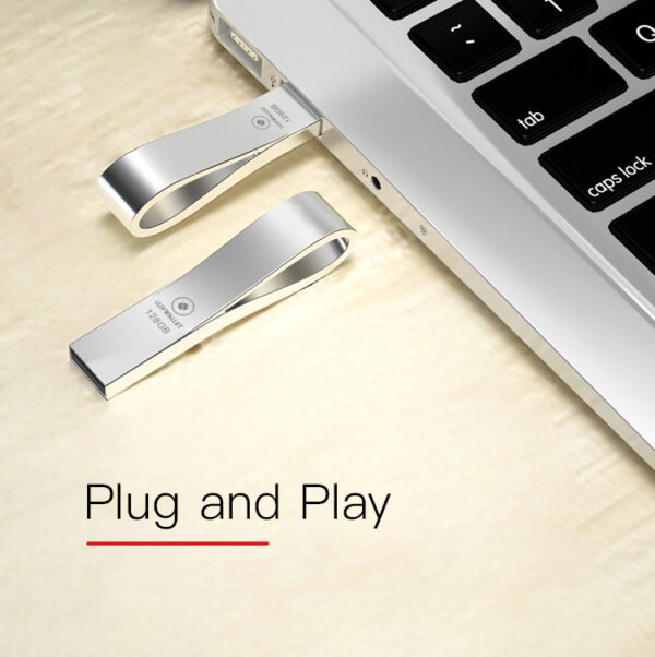 LUXWALLET SonicSwift – USB 2.0 Flashdrive – Metalen Behuizing – Stijlvol Design - USB Stick – OTG – 128GB – Zilver - Afbeelding 14