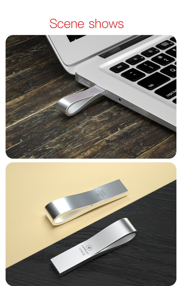 LUXWALLET SonicSwift – USB 2.0 Flashdrive – Metalen Behuizing – Stijlvol Design - USB Stick – OTG – 128GB – Zilver - Afbeelding 15