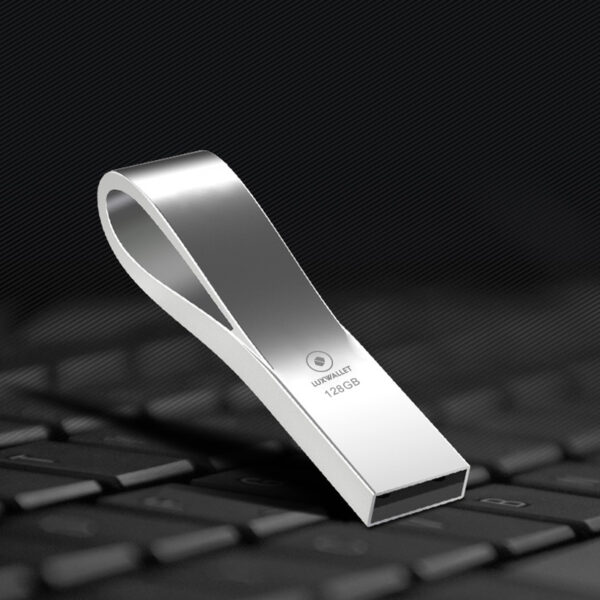 LUXWALLET SonicSwift – USB 2.0 Flashdrive – Metalen Behuizing – Stijlvol Design - USB Stick – OTG – 128GB – Zilver - Afbeelding 4