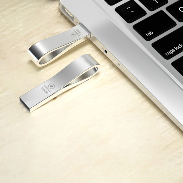 LUXWALLET SonicSwift – USB 2.0 Flashdrive – Metalen Behuizing – Stijlvol Design - USB Stick – OTG – 128GB – Zilver - Afbeelding 6