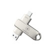 LUXWALLET SwiftSync – USB 3.2 Naar USB-C 3.1 Flashdrive - 90° Rotatie – Ingebouwde Beveiliging – USB Stick – OTG – 256GB – Zilver