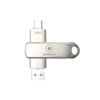 LUXWALLET SwiftSync – USB 3.2 Naar USB-C 3.1 Flashdrive - 90° Rotatie – Ingebouwde Beveiliging – USB Stick – OTG – 256GB – Zilver - Afbeelding 2