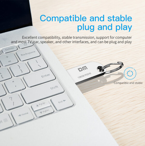 LUXWALLET EliteDrive – USB 2.0 Flashdrive – Ingebouwde Beveiliging – Metalen Behuizing – Stijlvol Design - USB Stick – OTG – 128GB – Zilver - Afbeelding 15