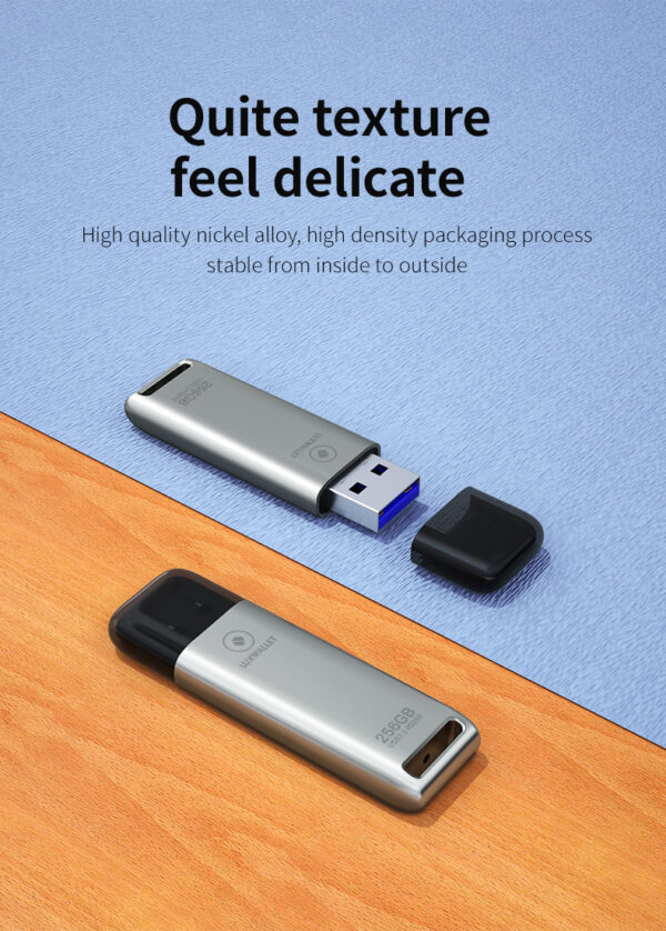 LUXWALLET FlashBlaze – USB 3.2 Flashdrive – 256GB – OTG – USB-Stick - Stootbestendig Design – Leessnelheid tot 110 Mbps – Snelle Overdracht – Zilver - Afbeelding 19