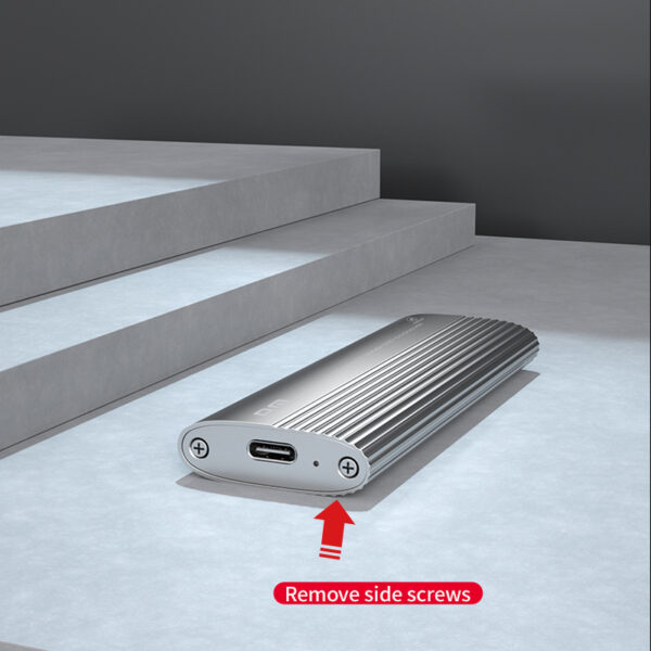 LUXWALLET TurboDrive - USB 3.1 - Type C - SSD Behuizing - NVMe - Plug & Play - Aliminium - Zilver - Afbeelding 5