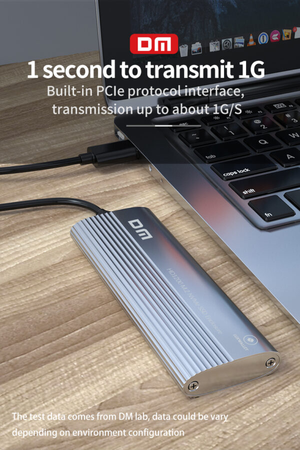 LUXWALLET TurboDrive - USB 3.1 - Type C - SSD Behuizing - NVMe - Plug & Play - Aliminium - Zilver - Afbeelding 15