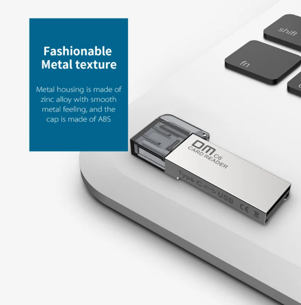 LUXWALLET C-Transit - USB-C Naar USB 2.0 Kaartlezer - Compatibel Met Micro SD Kaart - Plug-and-Play - Compact en Draagbaar – Zilver - Afbeelding 14