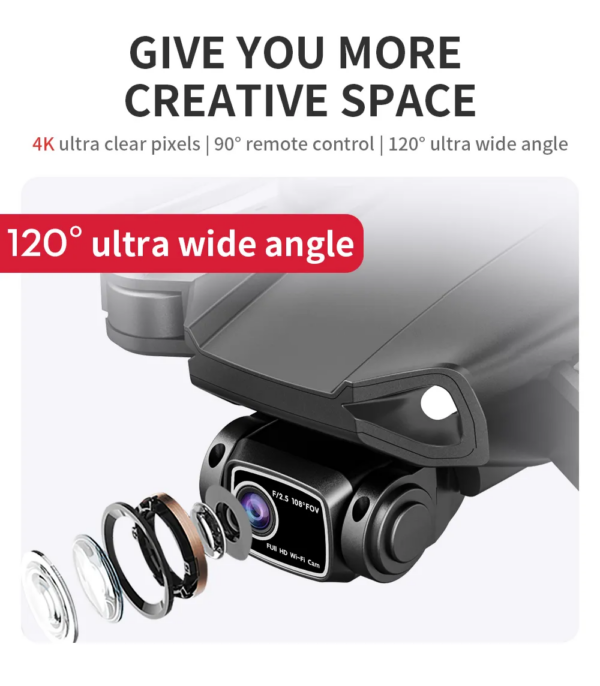 LUXWALLET Libra LAOS - WiFi GPS 4K Drone – Laser Obstakel Ontwijking - 30KM/h - 214 Gram - 2MP - Stabilisator - 1200m + 2x Accu - Afbeelding 32