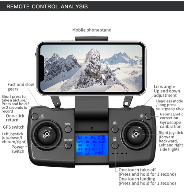 LUXWALLET Libra LAOS - WiFi GPS 4K Drone – Laser Obstakel Ontwijking - 30KM/h - 214 Gram - 2MP - Stabilisator - 1200m + 2x Accu - Afbeelding 6