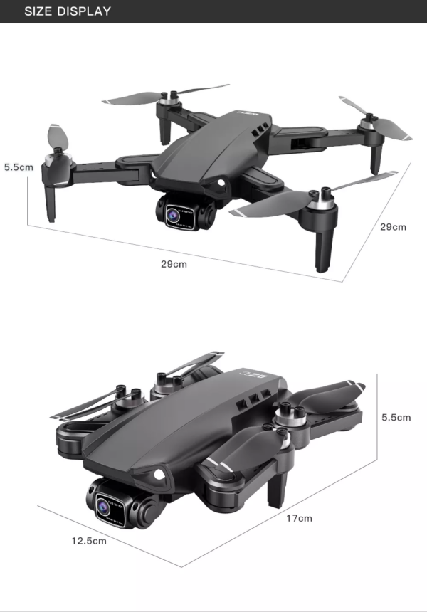 LUXWALLET Libra LAOS - WiFi GPS 4K Drone – Laser Obstakel Ontwijking - 30KM/h - 214 Gram - 2MP - Stabilisator - 1200m + 2x Accu - Afbeelding 4