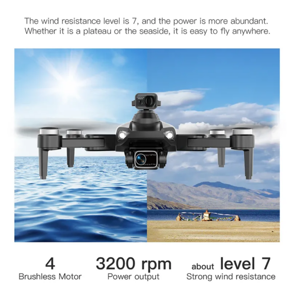 LUXWALLET Libra LAOS - WiFi GPS 4K Drone – Laser Obstakel Ontwijking - 30KM/h - 214 Gram - 2MP - Stabilisator - 1200m + 2x Accu - Afbeelding 7