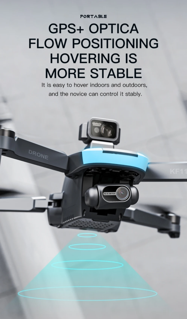 LUXWALLET SkyPulse – 2.4GHZ GPS Quadcopter Drone – Laser Obstacle Avoidance – Return To Home - Multiplunt Vluchtmodus - EIS Stabilisator – 600 Meter Afstand - Zwart - Afbeelding 11