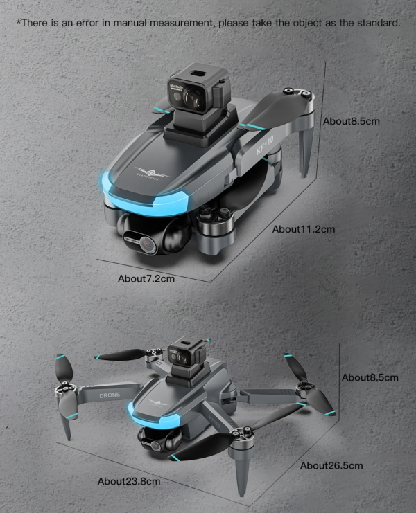 LUXWALLET SkyPulse – 2.4GHZ GPS Quadcopter Drone – Laser Obstacle Avoidance – Return To Home - Multiplunt Vluchtmodus - EIS Stabilisator – 600 Meter Afstand - Zwart - Afbeelding 20