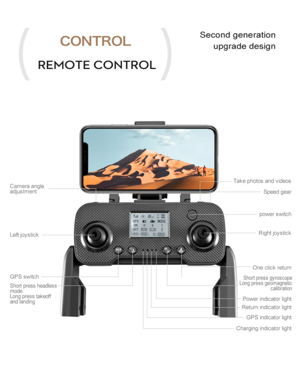 LUXWALLET SkyBlitz – 5G GPS Drone – Laser Obstacle Avoidance – Return To Home – Volg Mij Modus – Gebaren Foto – Multi Vluchtmodus – 50x Zoom - Zwart - Afbeelding 6