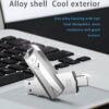 LUXWALLET DataSwift – USB 3.0 Naar USB-C 3.0 Flashdrive - 360° Rotatie – USB Stick – OTG – 256GB - Zilver - Afbeelding 7