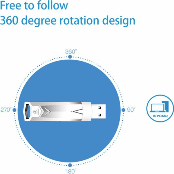LUXWALLET DataSwift – USB 3.0 Naar USB-C 3.0 Flashdrive - 360° Rotatie – USB Stick – OTG – 64GB - Zilver - Afbeelding 9
