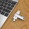 LUXWALLET DataSwift – USB 3.0 Naar USB-C 3.0 Flashdrive - 360° Rotatie – USB Stick – OTG – 256GB - Zilver - Afbeelding 16