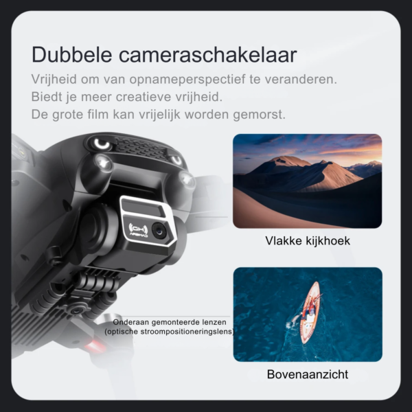 LUXWALLET Libra Spectra2 – 2025 Editie - Drone Met Laser Obstakel Ontwijking – Headless Modus – Routeplanning Via App - 360° Stuntmodus – Volg Mij Modus – Drone Onder A1 - Wit - Afbeelding 9