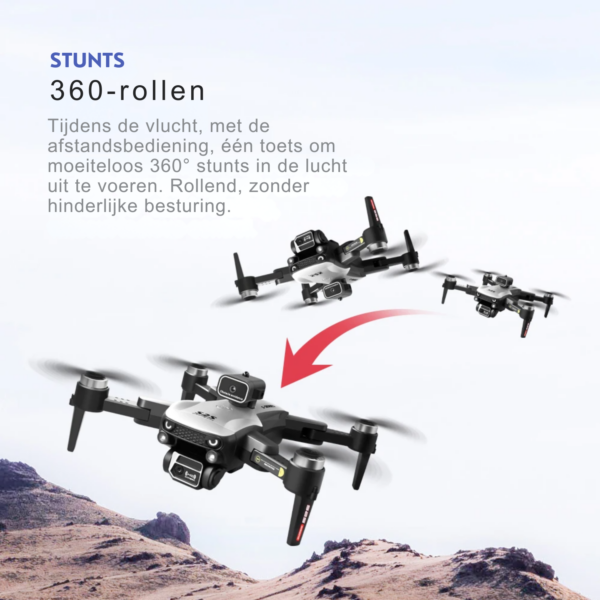 LUXWALLET Libra Spectra2 – 2025 Editie - Drone Met Laser Obstakel Ontwijking – Headless Modus – Routeplanning Via App - 360° Stuntmodus – Volg Mij Modus – Drone Onder A1 - Wit - Afbeelding 10