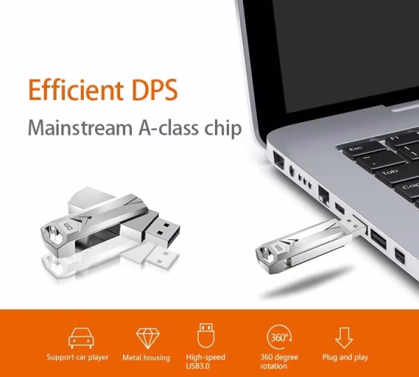 LUXWALLET SwiftStick - USB 3.0 Flashdrive - 360° Draaibare Cover – Sleutelhangerdesign - Ultrasterke Zinklegering - Windows 98/2000/XP/Vista/7/8/10/11 - MacOS 9.x en hoger - Linux Kernel 2.4.x en hoger – 128GB - Afbeelding 7